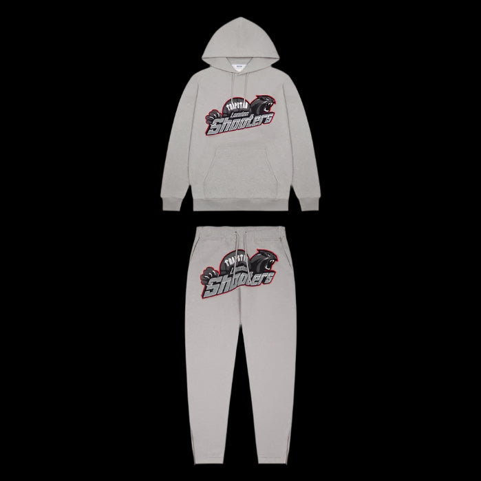 Trapstar Shooters Grey & Red London Tracksuit