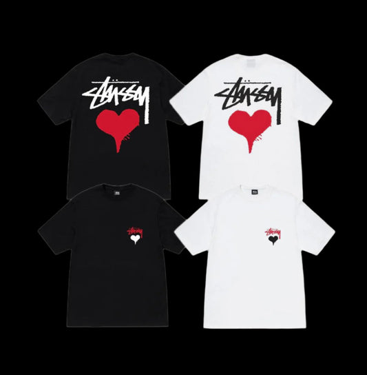 Stussy heart T-shirts
