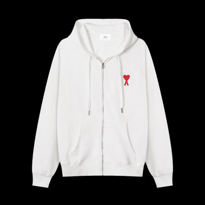 Ami Paris White Zip Up