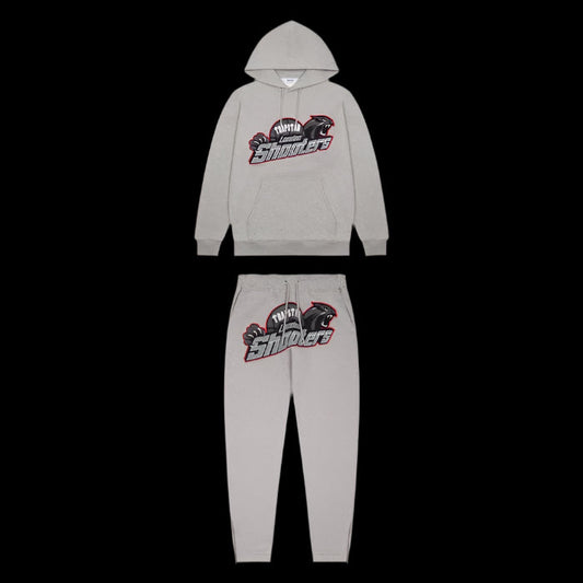 Trapstar Shooters Grey & Red London Tracksuit
