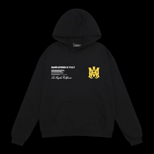 Amiri ‘Manafactured In Italy’ Hoodie Black