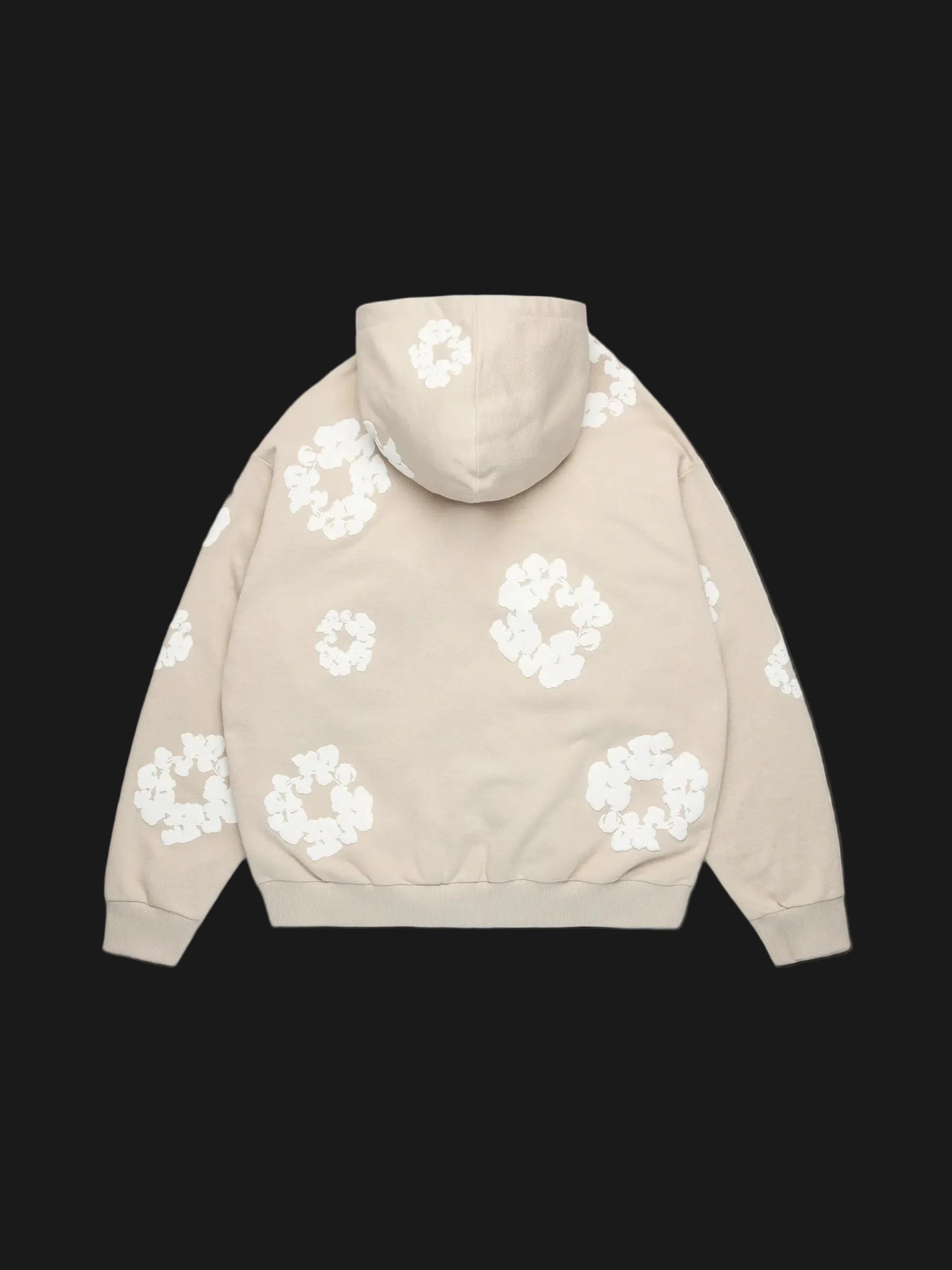 Denim Tears Cotton Wreath Zip Hoodie Cream