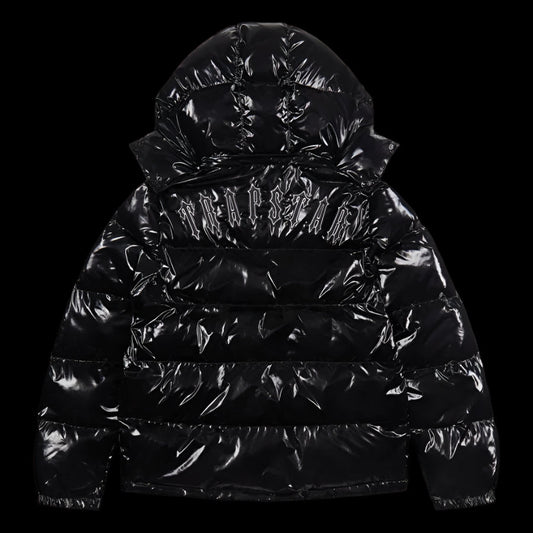 Trapstar Black Gloss Hooded Puffer Jacket