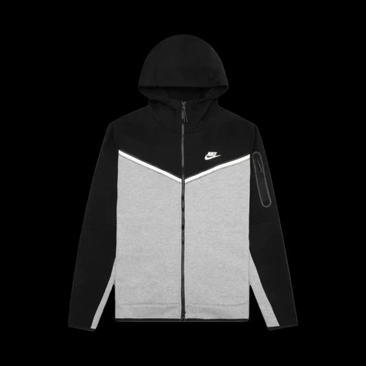 Nike Grey & Black Tech Fleece Hoodie