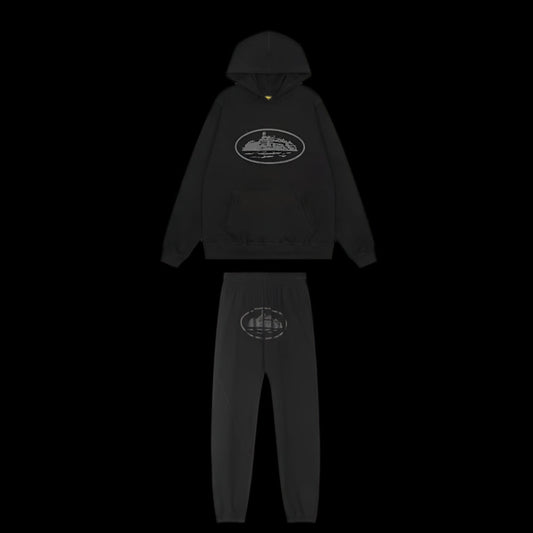 Corteiz Blackout Hoodie Set