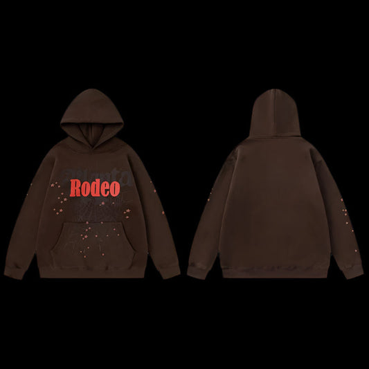 Travis Scott X Sp5der Rodeo Hoodie Brown