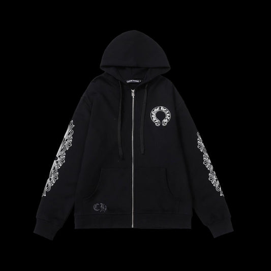 Chrome Hearts Black Horseshoe Hoodie
