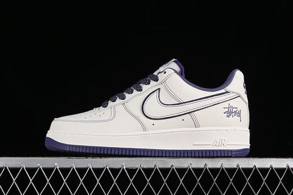 Nike air force 1 X Stussy 'white/purple'