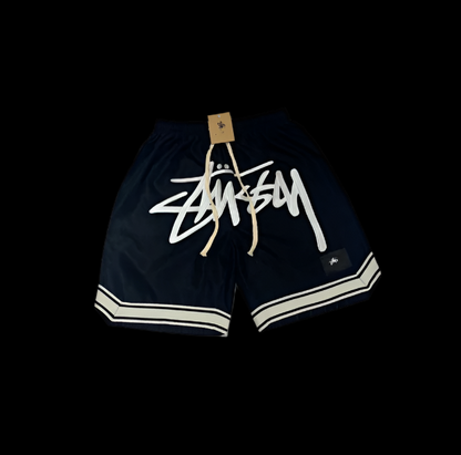 Stussy basketball shorts "Black/white"